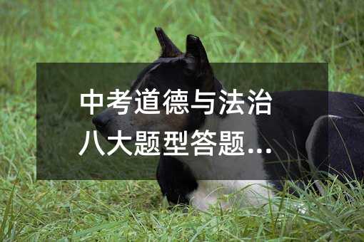 中考道德与法治八大题型答题技巧